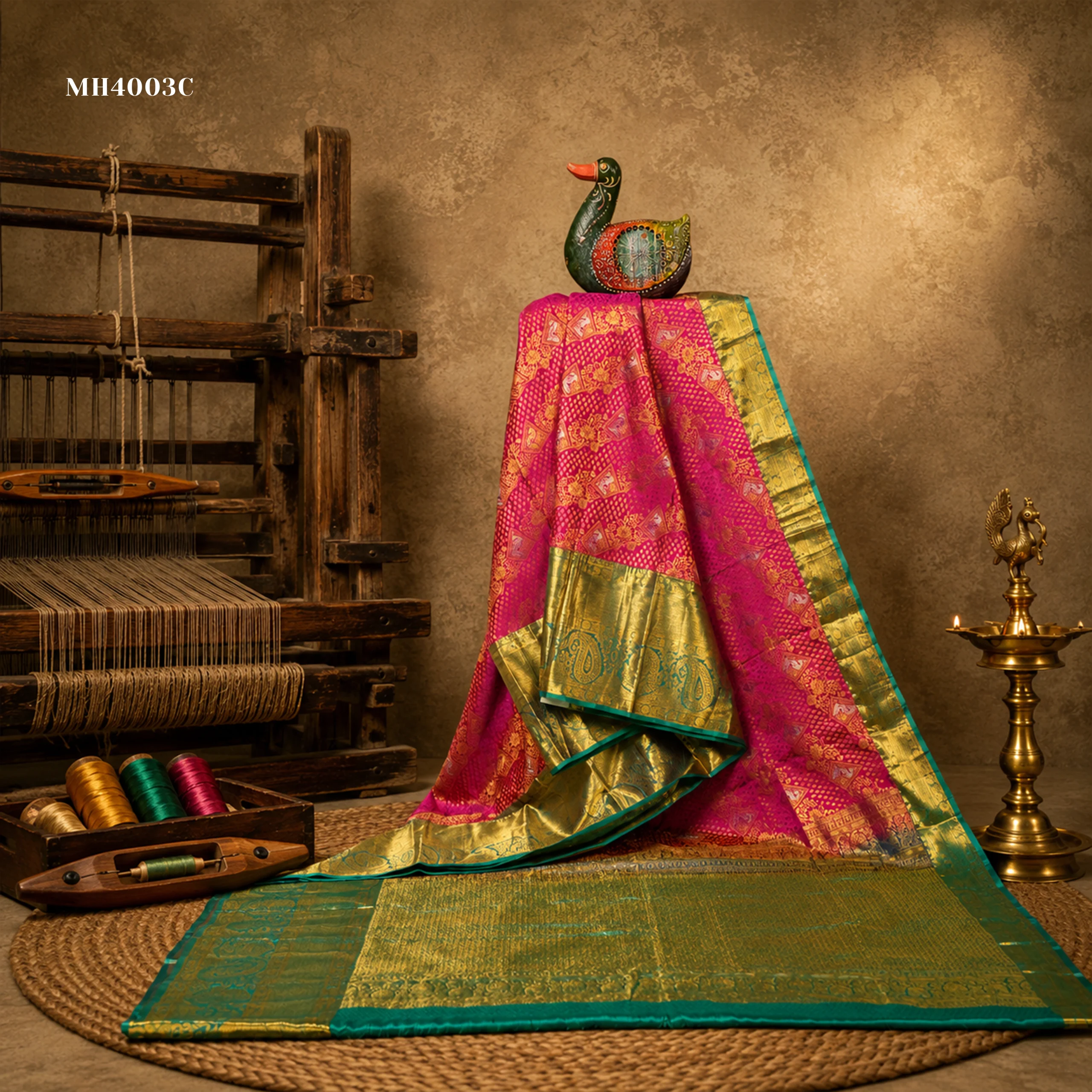 MH4003C(1) Kanchi Pattu Sarees - Image 1