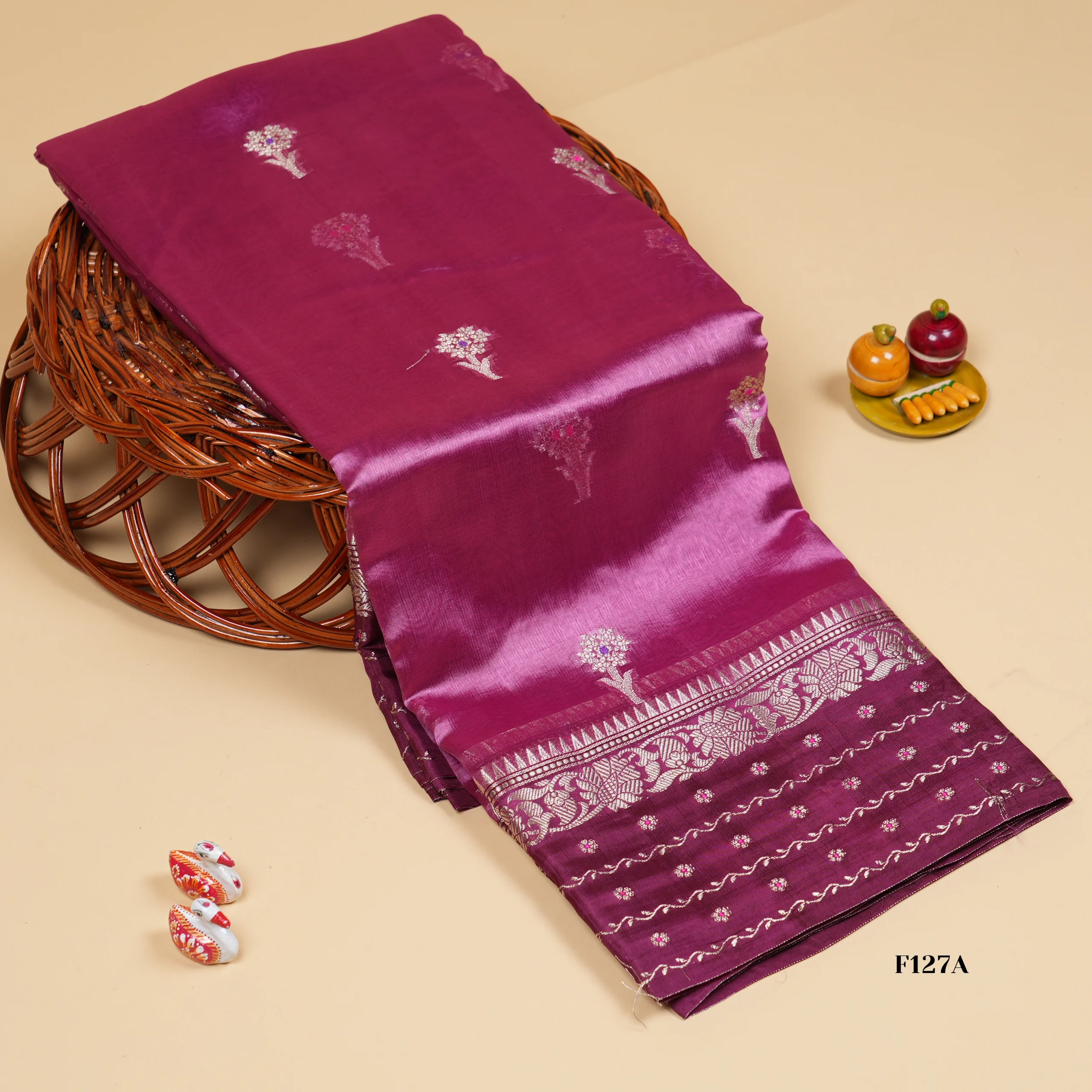 F127A Green Mango Sarees - Image 1