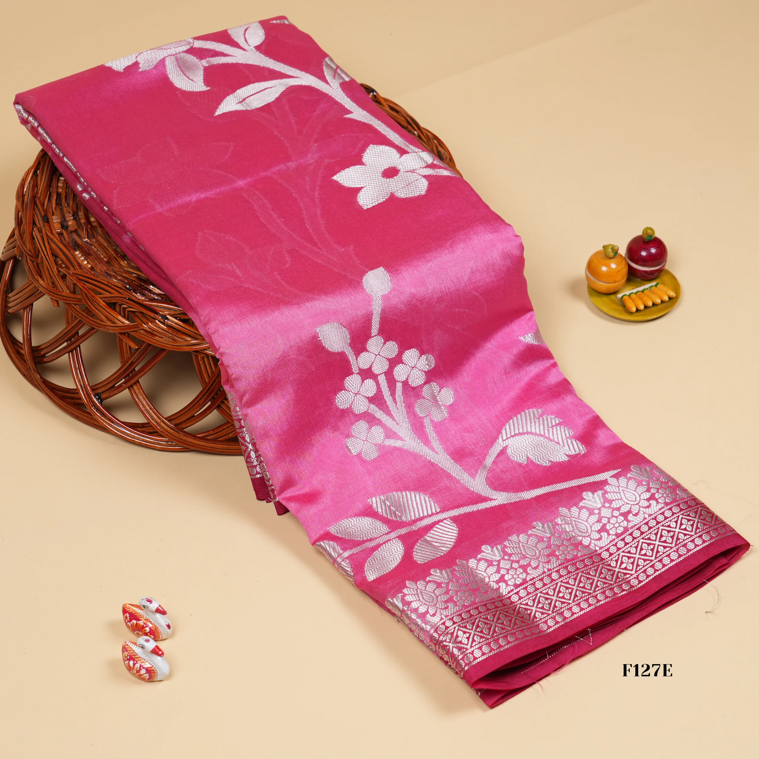 F127E Green Mango Sarees - Image 1