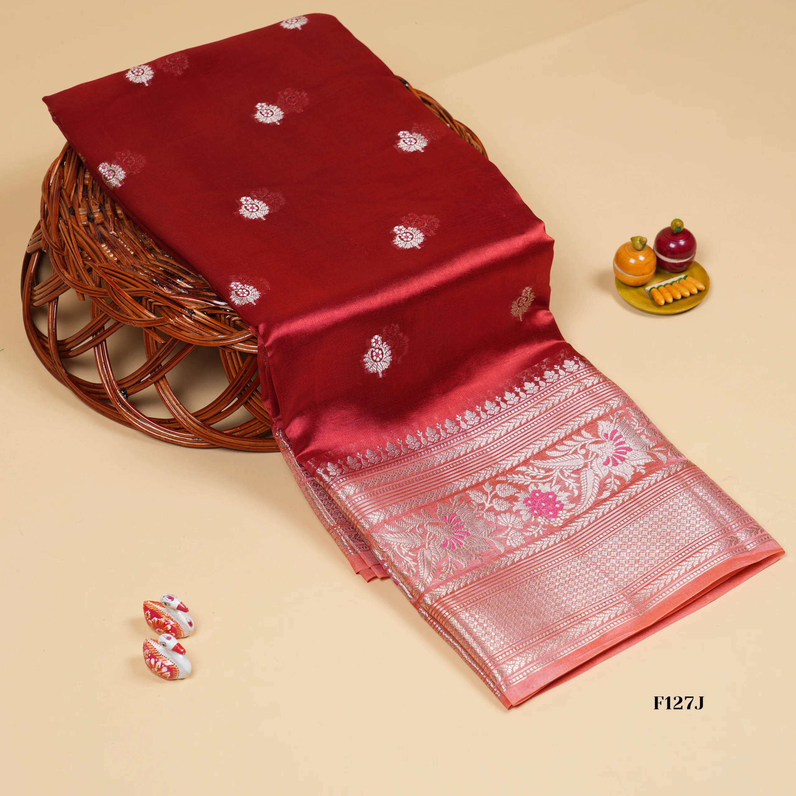 F127J Green Mango Sarees - Image 1